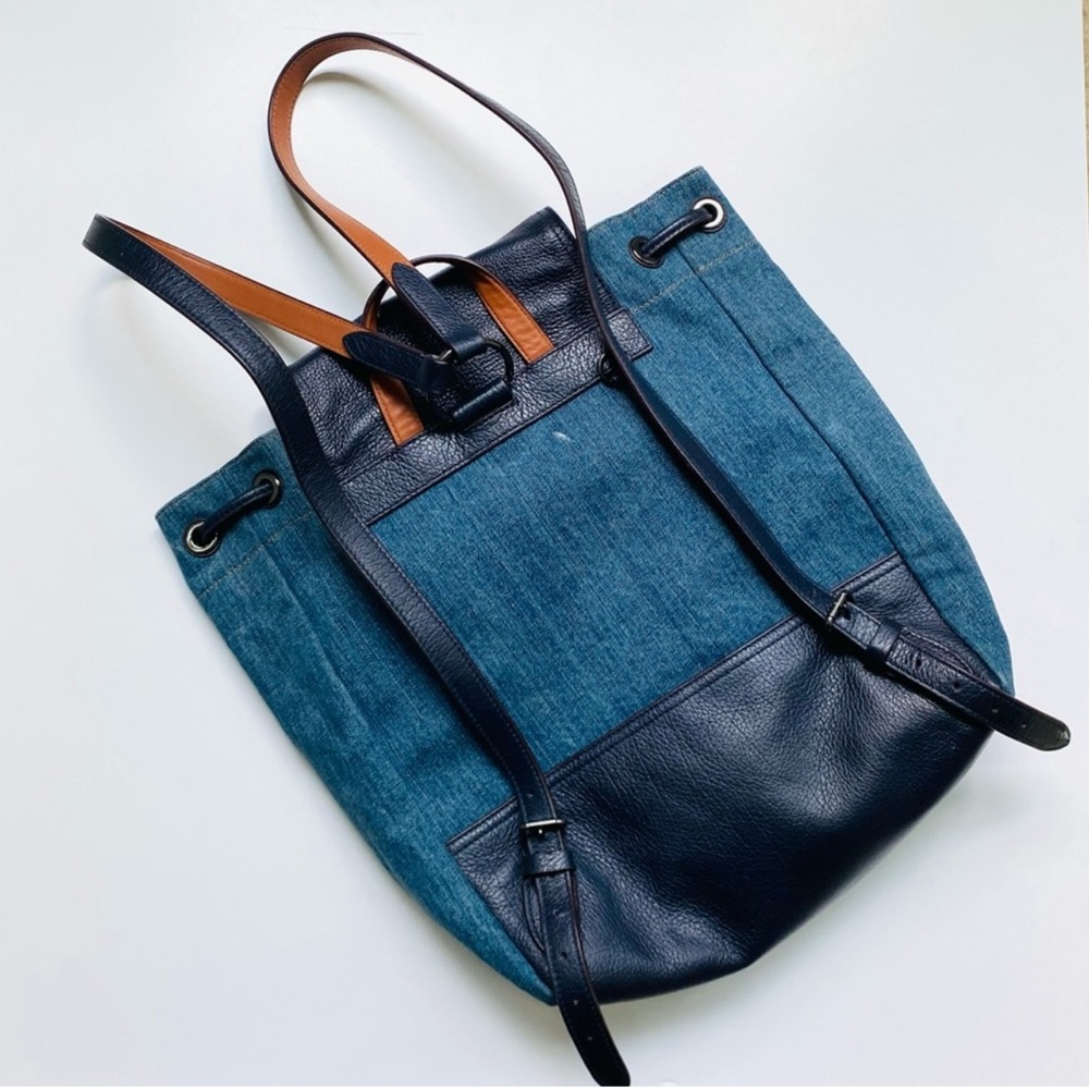 Coach Billie Jean Denim & Leather Backpack - Picture 2 of 5